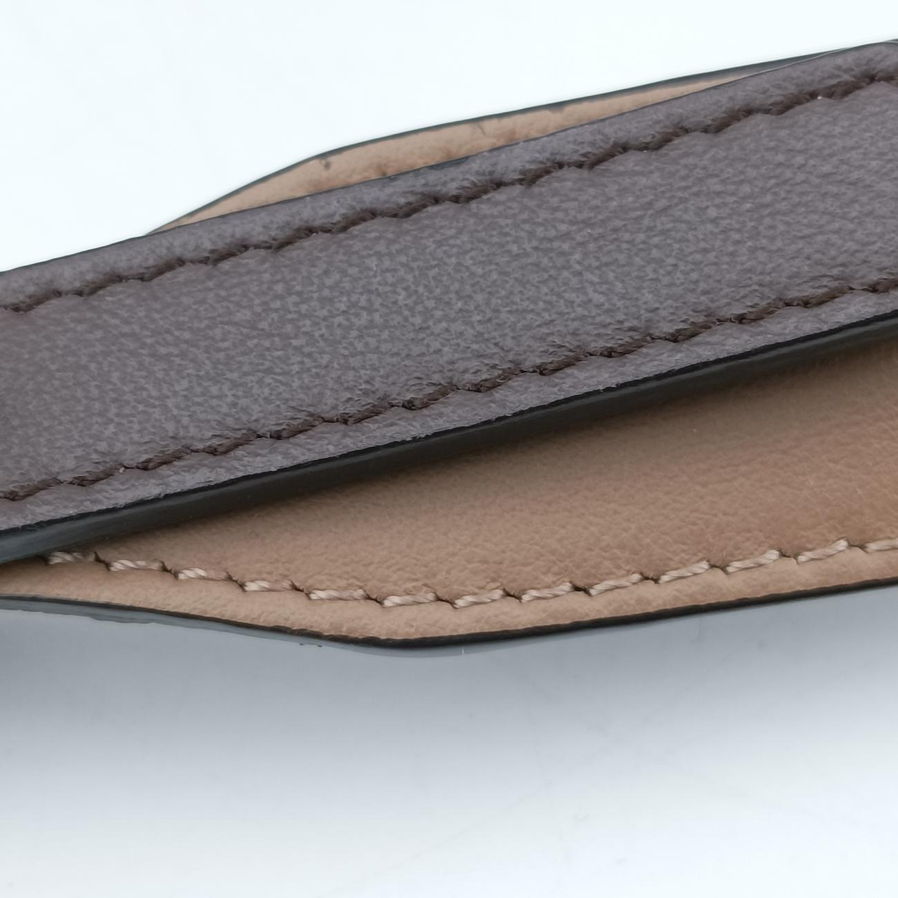 Secondhand Fendi FF Logo Baguette slim Brown×white canvas 7M0295 shoulderbag | stylenewstar