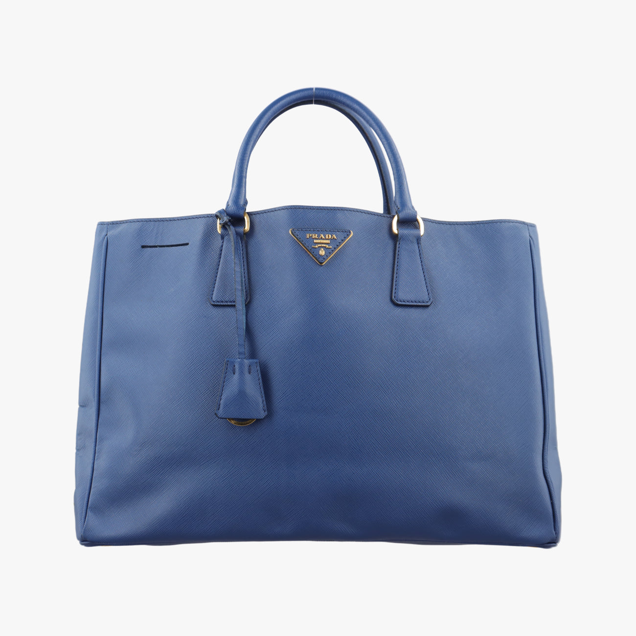 Pre-owned Prada Galleria Blue SAFFIANO Leather BN2274 handbag | stylenewstar
