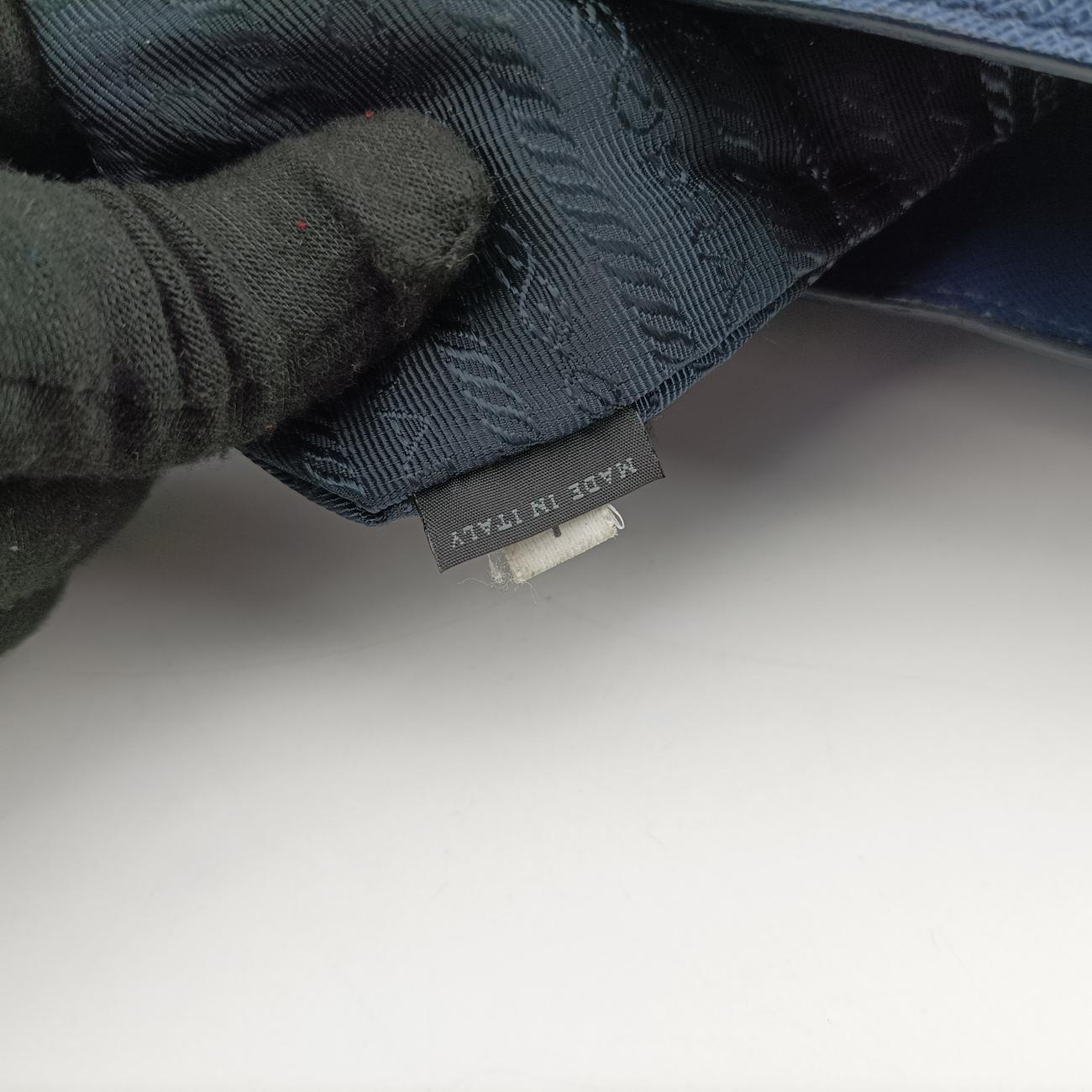 Pre-owned Prada Galleria Blue SAFFIANO Leather BN2274 handbag | stylenewstar