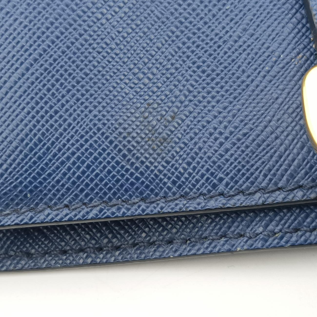 Pre-owned Prada Galleria Blue SAFFIANO Leather BN2274 handbag | stylenewstar