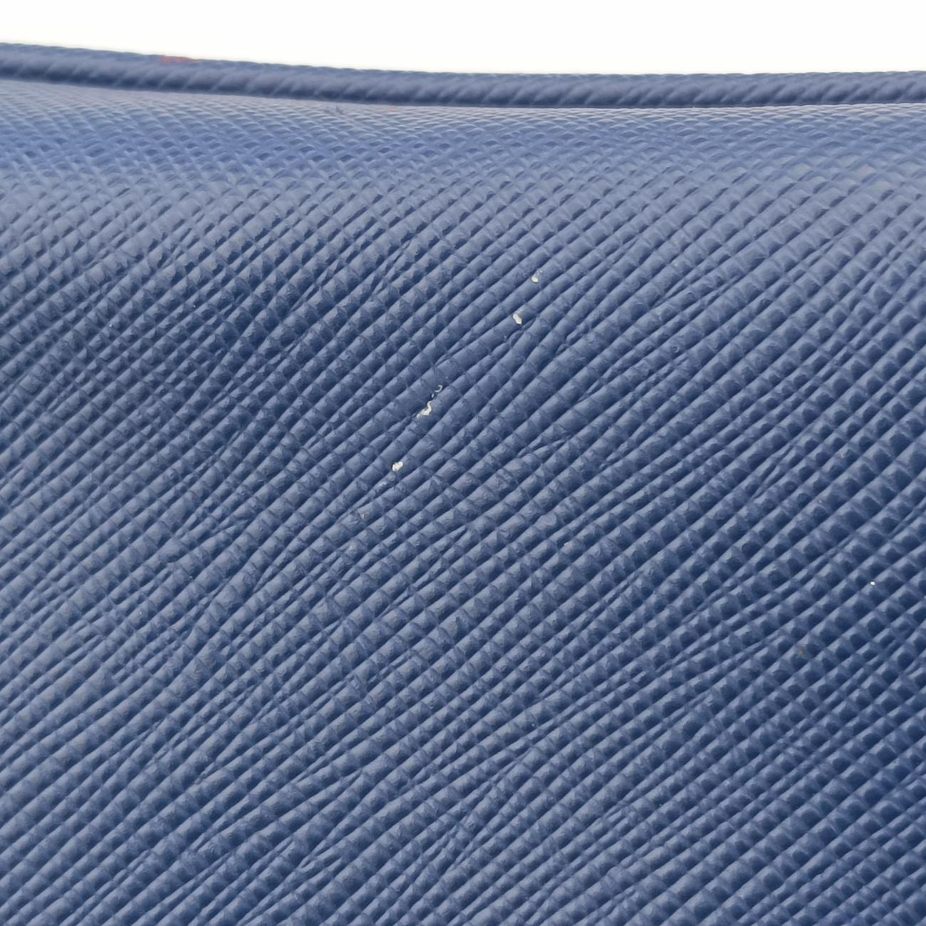 Pre-owned Prada Galleria Blue SAFFIANO Leather BN2274 handbag | stylenewstar