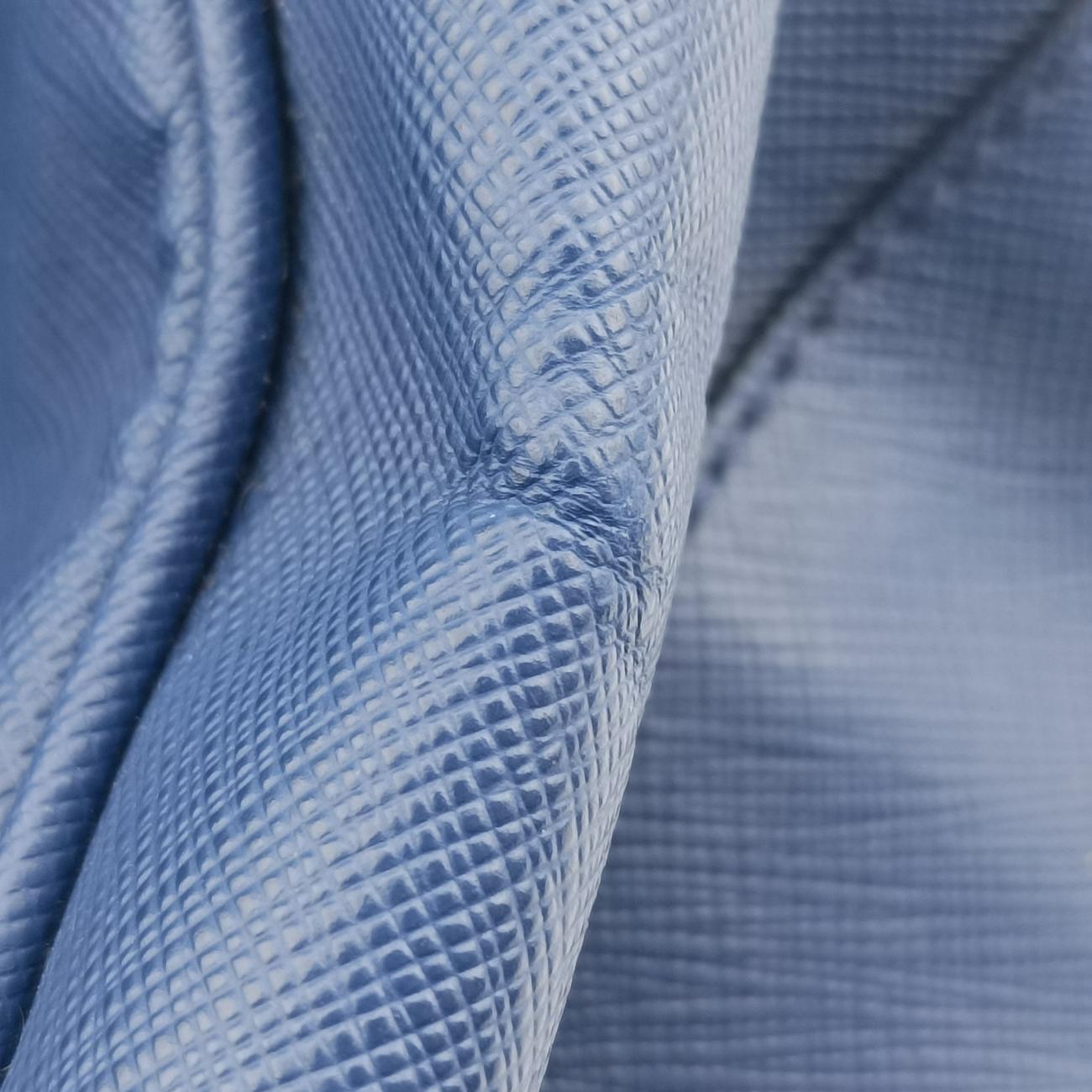 Pre-owned Prada Galleria Blue SAFFIANO Leather BN2274 handbag | stylenewstar