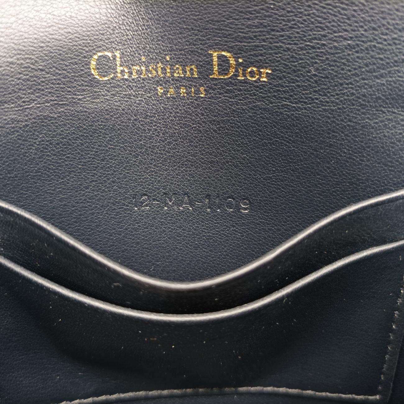 Pre-owned Christian Dior Saddle Navy×Gray jacquard  bum bag/waist bag | stylenewstar