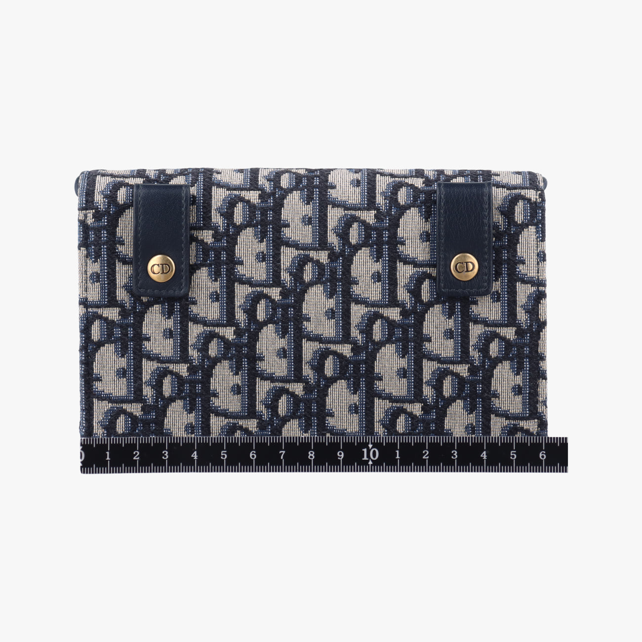 Pre-owned Christian Dior Saddle Navy×Gray jacquard  bum bag/waist bag | stylenewstar