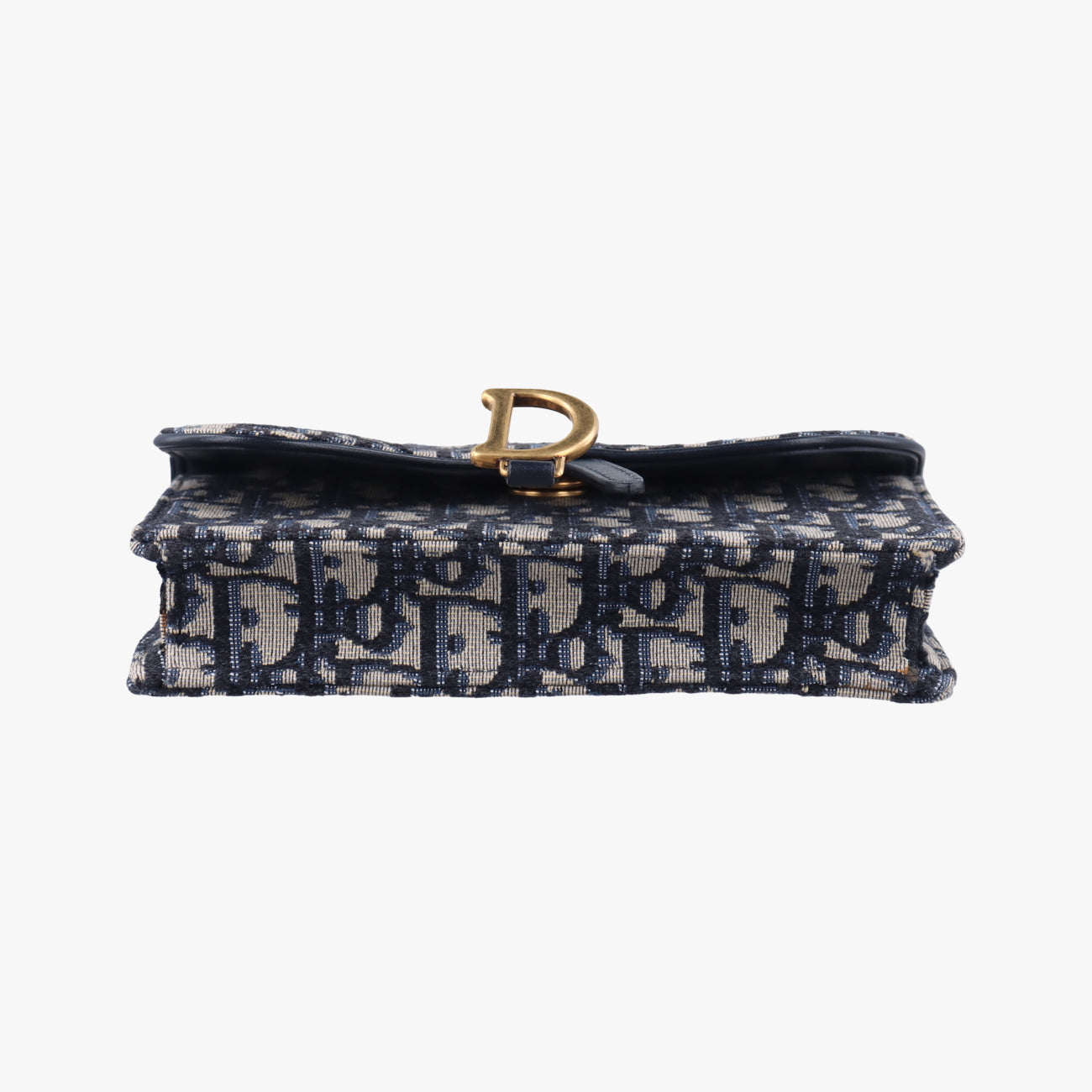 Pre-owned Christian Dior Saddle Navy×Gray jacquard  bum bag/waist bag | stylenewstar