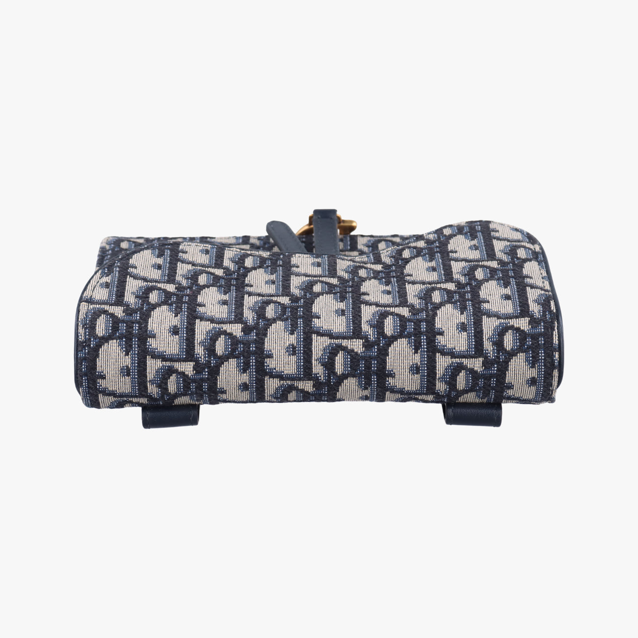 Pre-owned Christian Dior Saddle Navy×Gray jacquard  bum bag/waist bag | stylenewstar