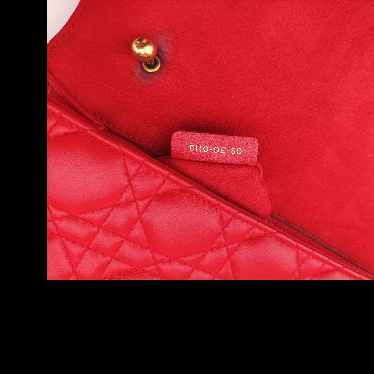 Pre-owned Christian Dior Dioraddict Red lambskin  shoulderbag | stylenewstar