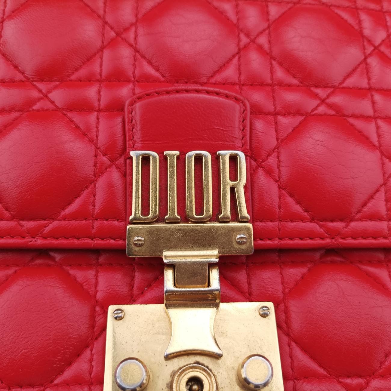 Pre-owned Christian Dior Dioraddict Red lambskin  shoulderbag | stylenewstar