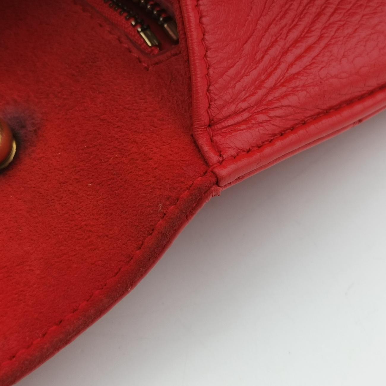 Pre-owned Christian Dior Dioraddict Red lambskin  shoulderbag | stylenewstar