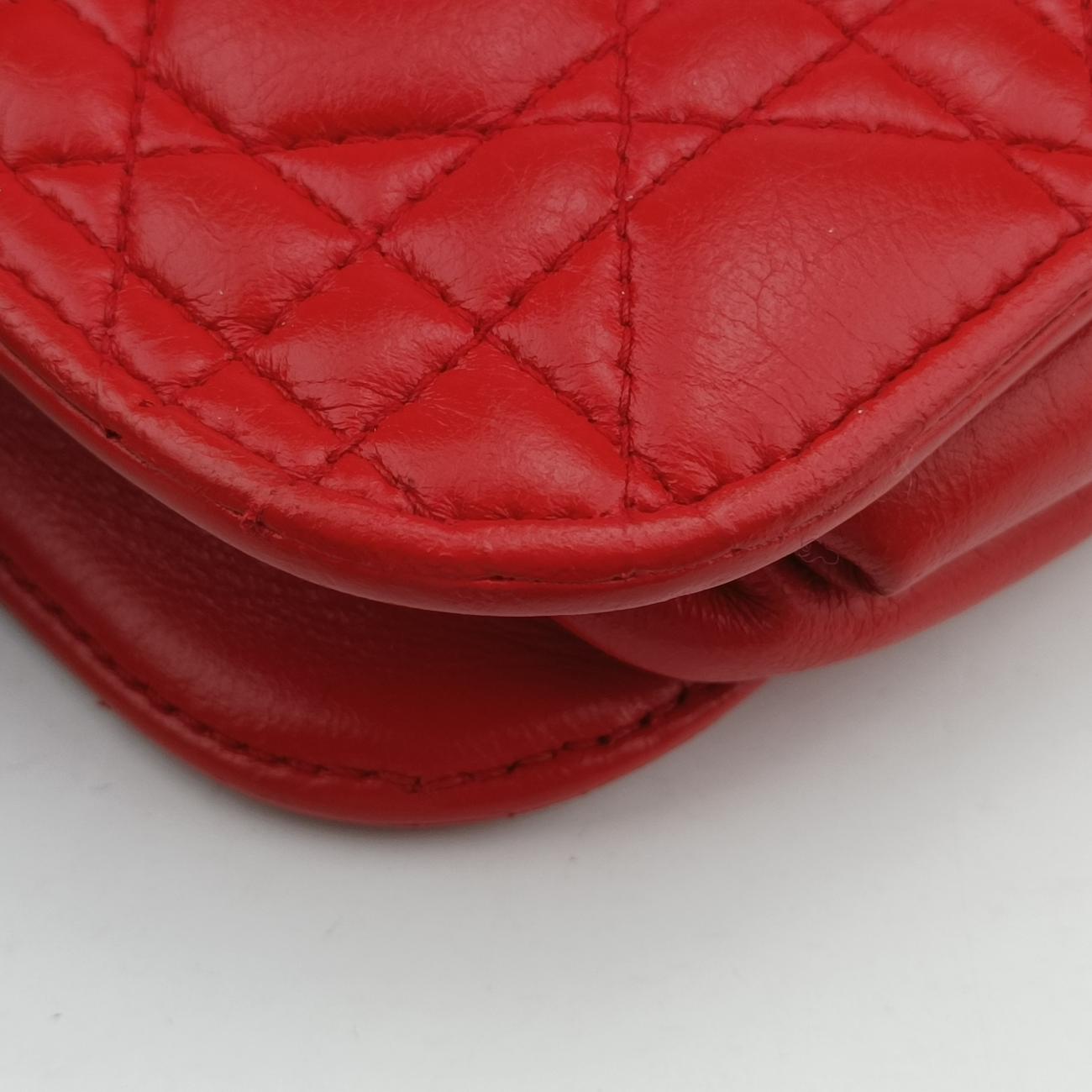 Pre-owned Christian Dior Dioraddict Red lambskin  shoulderbag | stylenewstar