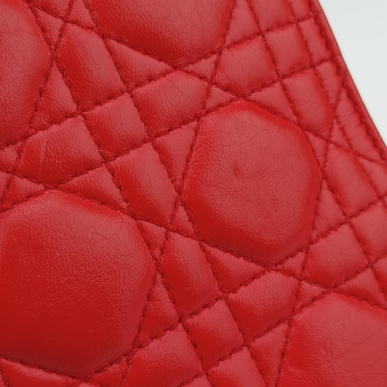 Pre-owned Christian Dior Dioraddict Red lambskin  shoulderbag | stylenewstar