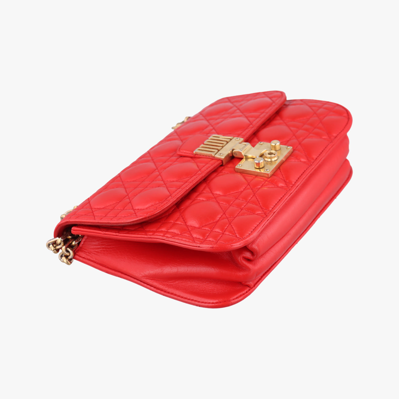 Pre-owned Christian Dior Dioraddict Red lambskin  shoulderbag | stylenewstar