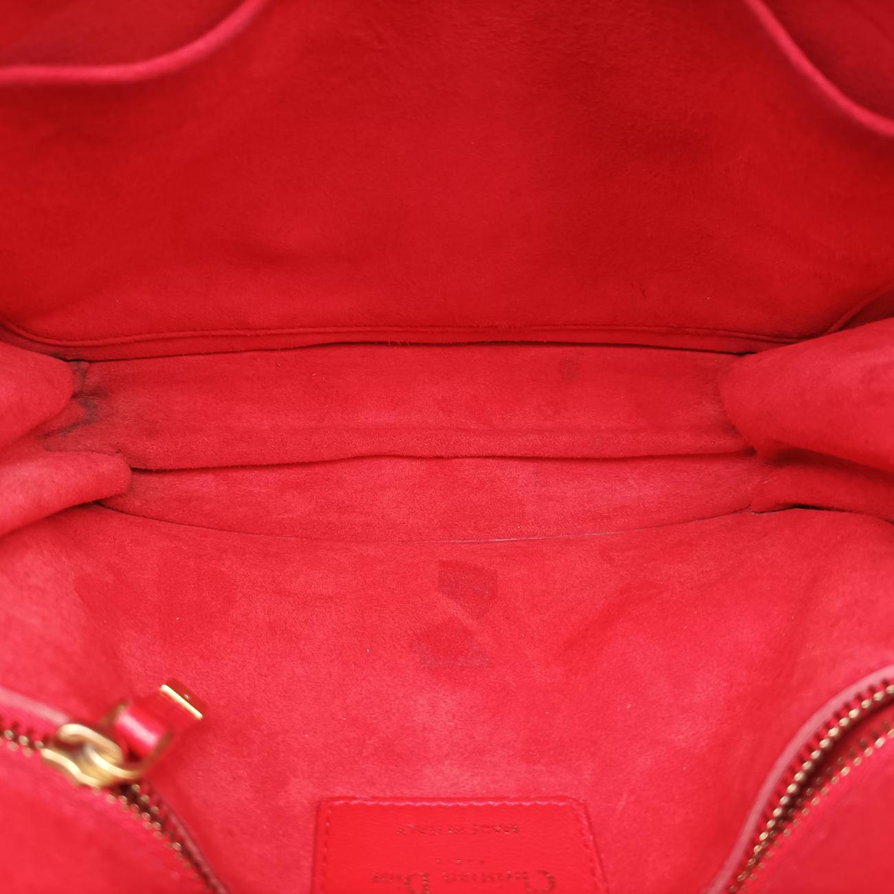 Pre-owned Christian Dior Dioraddict Red lambskin  shoulderbag | stylenewstar