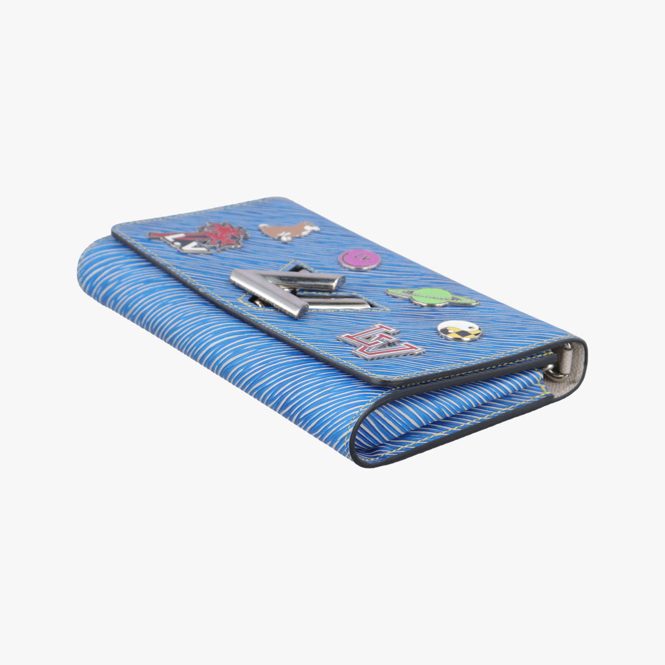 Pre-owned Louis Vuitton Portefeuille Twist Chain blue×multicolor Epi M62732 shoulderbag | stylenewstar