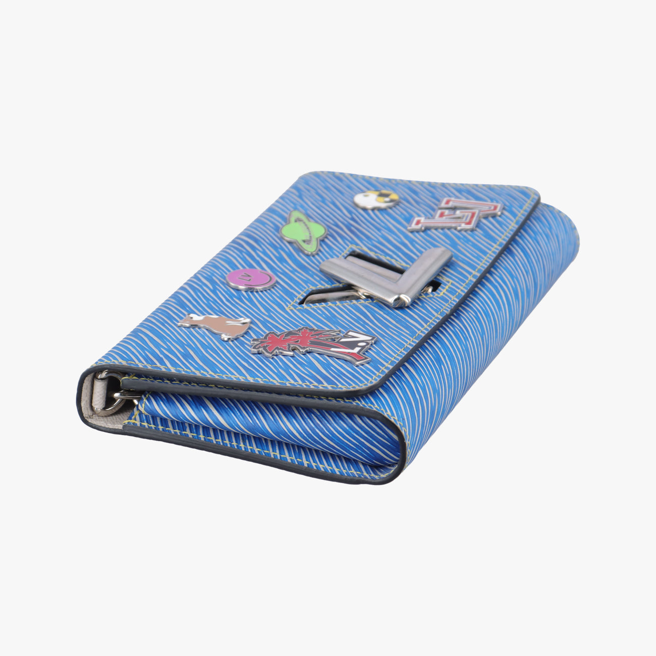 Pre-owned Louis Vuitton Portefeuille Twist Chain blue×multicolor Epi M62732 shoulderbag | stylenewstar