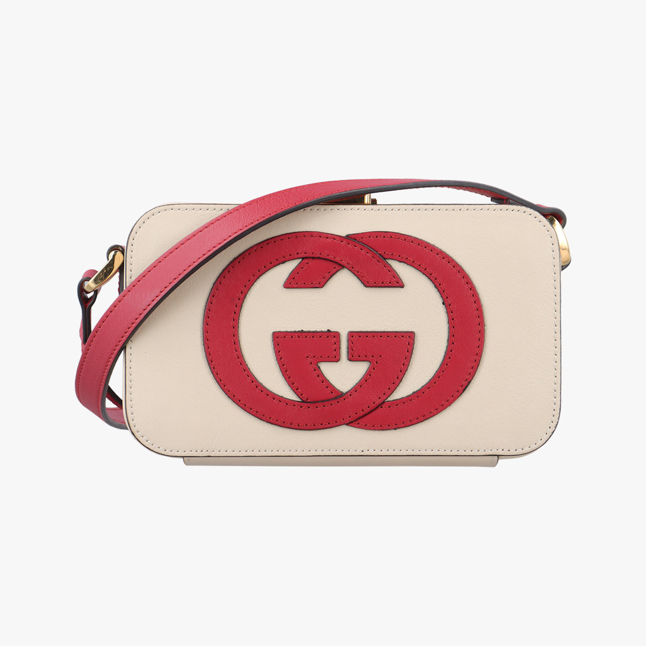 Secondhand Gucci Interlocking G White×red Leather 658230 shoulderbag | stylenewstar