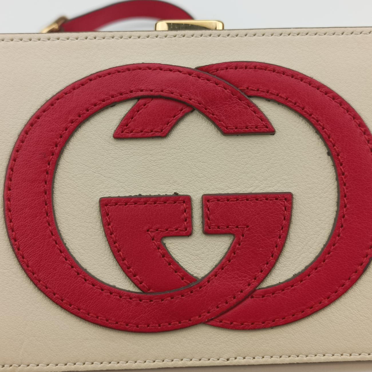 Secondhand Gucci Interlocking G White×red Leather 658230 shoulderbag | stylenewstar