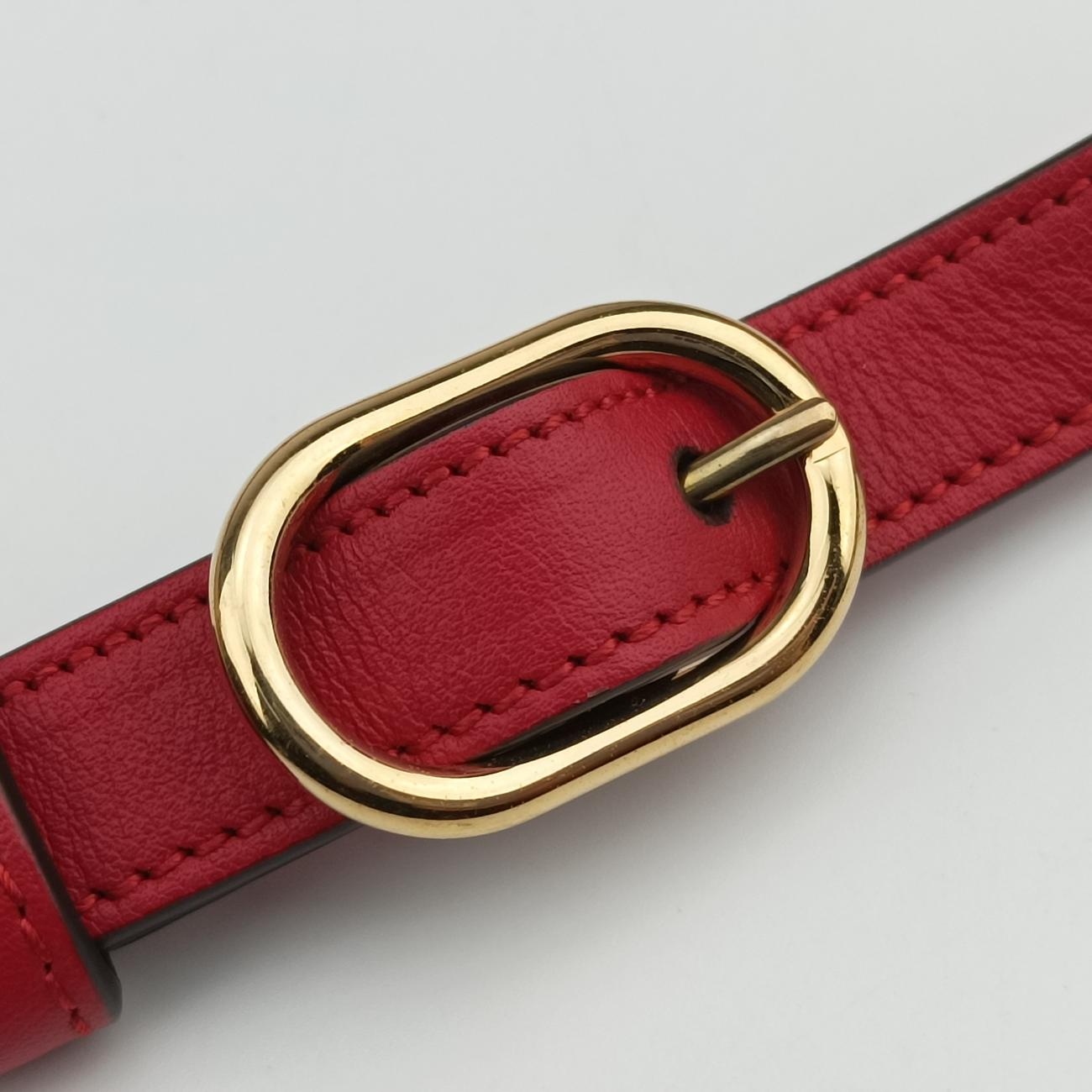 Secondhand Gucci Interlocking G White×red Leather 658230 shoulderbag | stylenewstar