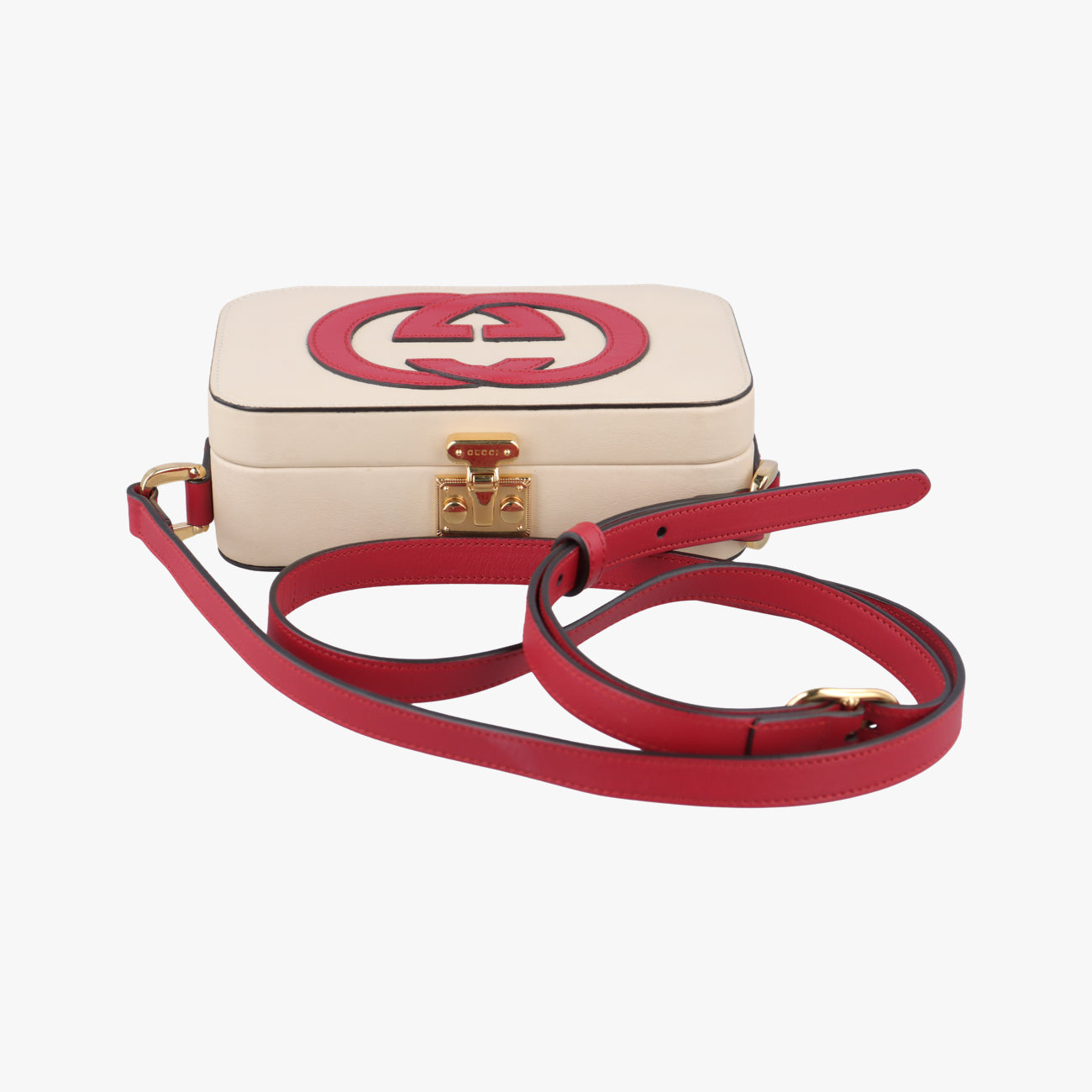 Secondhand Gucci Interlocking G White×red Leather 658230 shoulderbag | stylenewstar