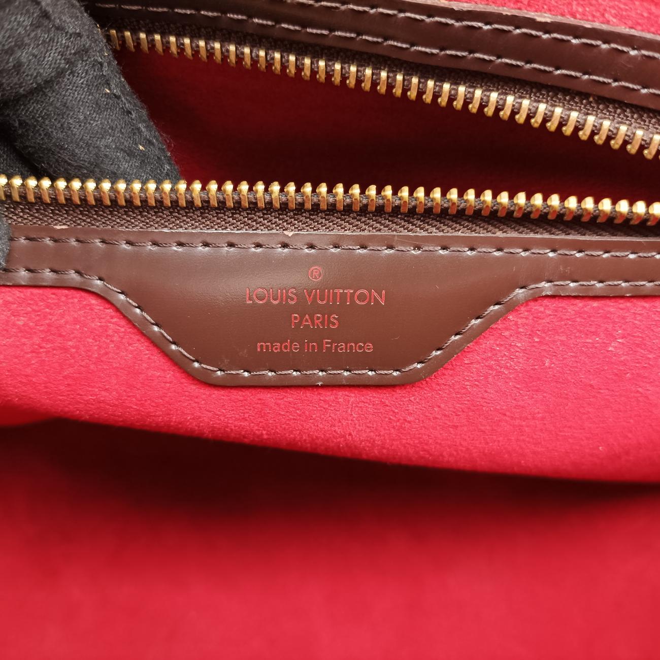 Pre-owned Louis Vuitton BERGAMO MM EBENE Damier Canvas N41168 shoulderbag | stylenewstar