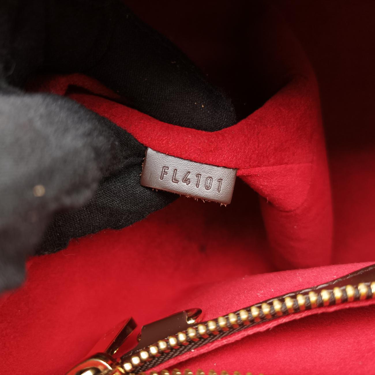 Pre-owned Louis Vuitton BERGAMO MM EBENE Damier Canvas N41168 shoulderbag | stylenewstar