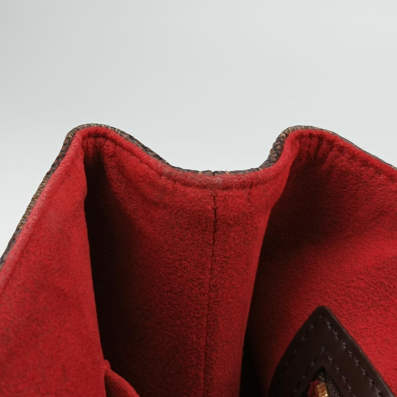 Pre-owned Louis Vuitton BERGAMO MM EBENE Damier Canvas N41168 shoulderbag | stylenewstar