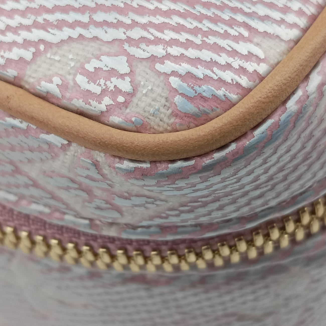 Pre-owned Louis Vuitton Micro Vanity Pink MONOGRAM JACQUARD DENIM M82527 vanitybag | stylenewstar