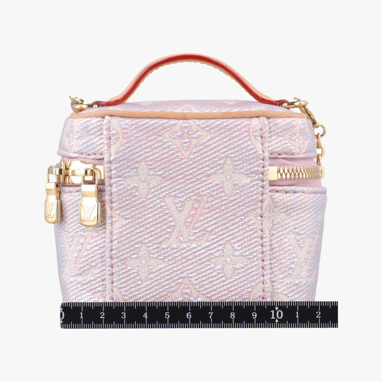 Pre-owned Louis Vuitton Micro Vanity Pink MONOGRAM JACQUARD DENIM M82527 vanitybag | stylenewstar