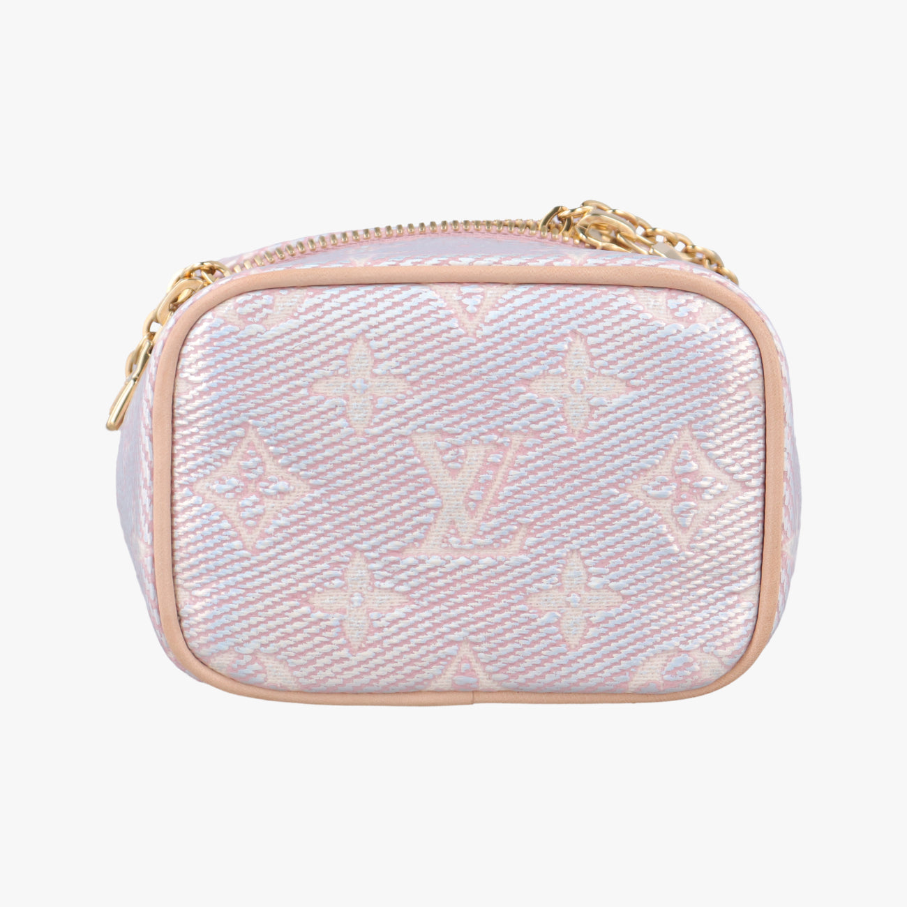 Pre-owned Louis Vuitton Micro Vanity Pink MONOGRAM JACQUARD DENIM M82527 vanitybag | stylenewstar