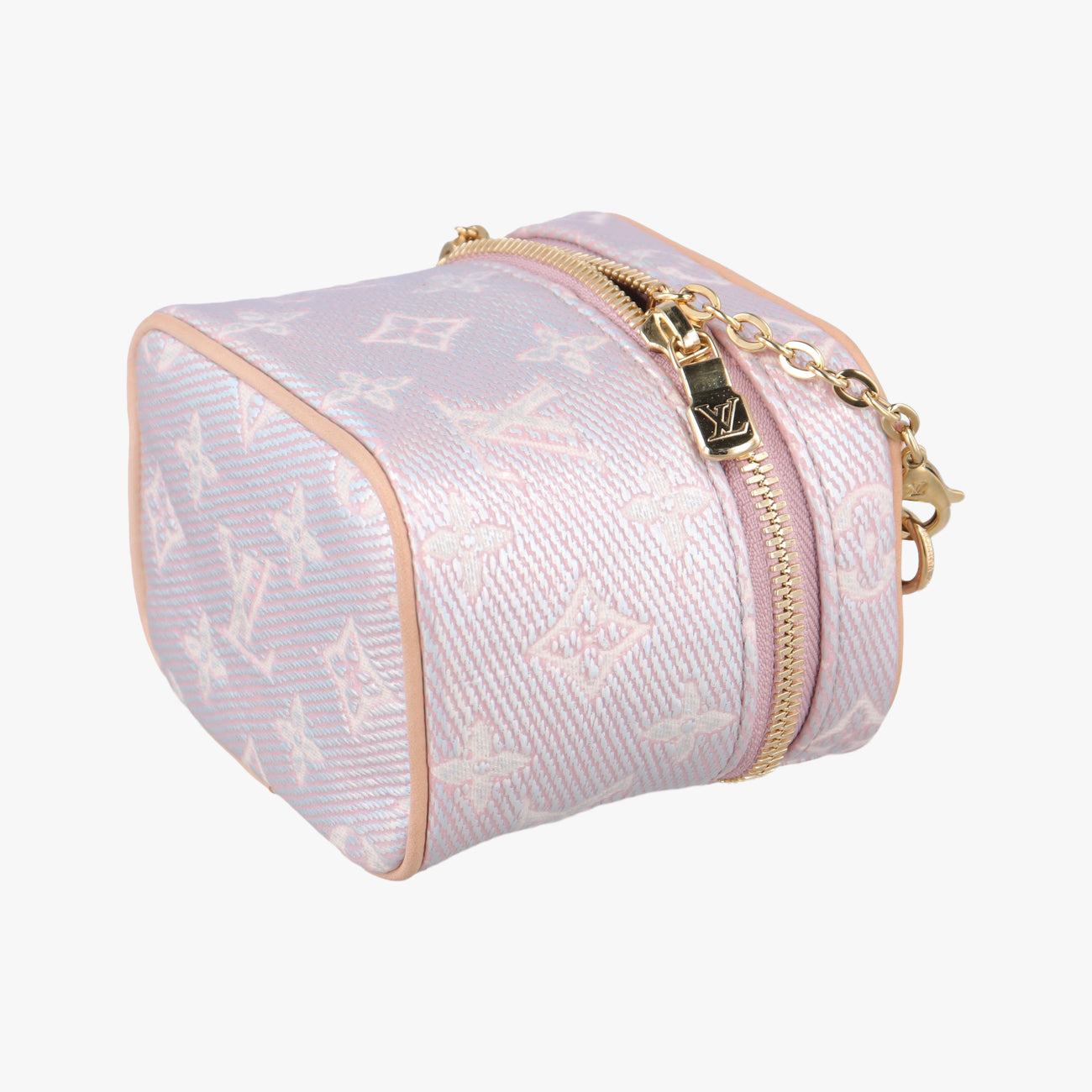 Pre-owned Louis Vuitton Micro Vanity Pink MONOGRAM JACQUARD DENIM M82527 vanitybag | stylenewstar