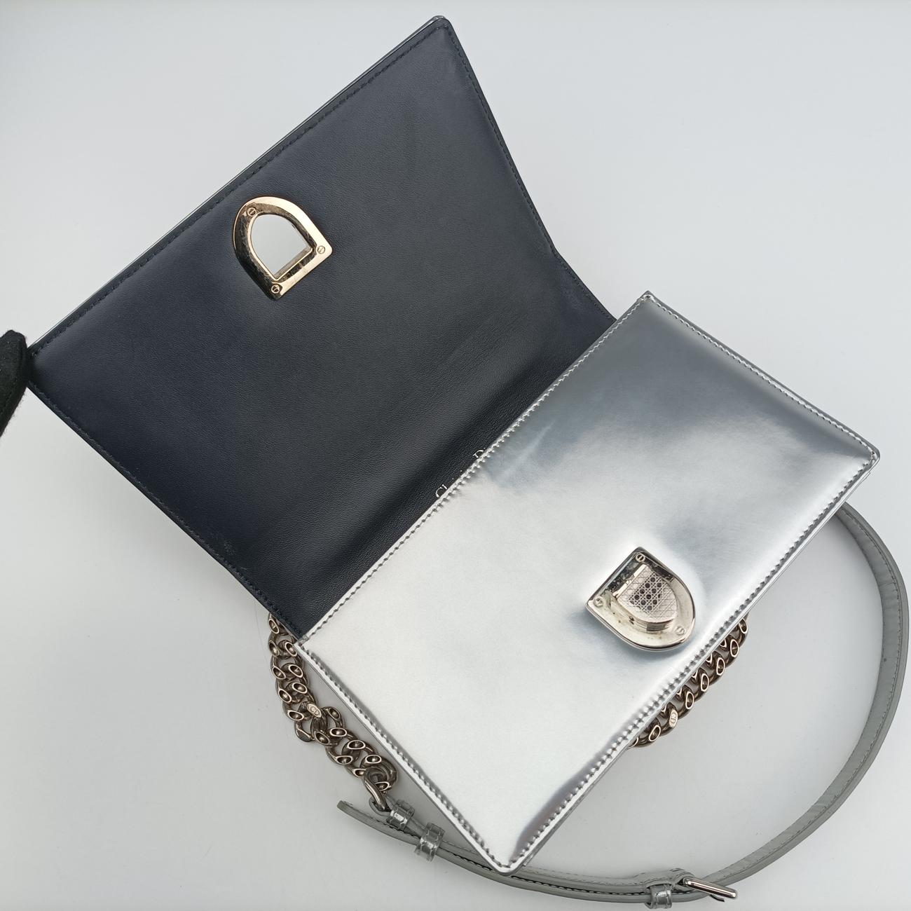 Pre-owned Christian Dior Diorama Silver Beaded  shoulderbag | stylenewstar