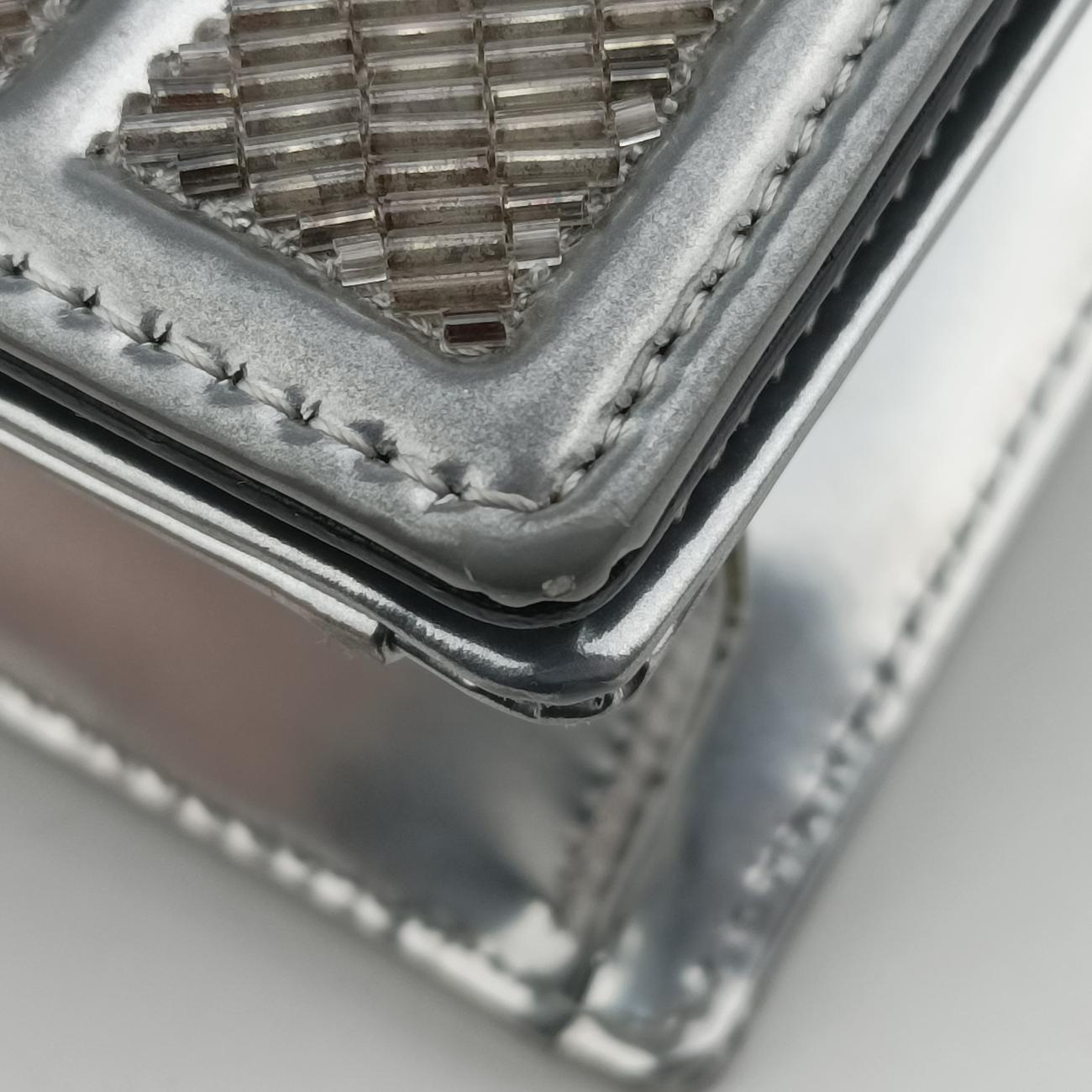 Pre-owned Christian Dior Diorama Silver Beaded  shoulderbag | stylenewstar