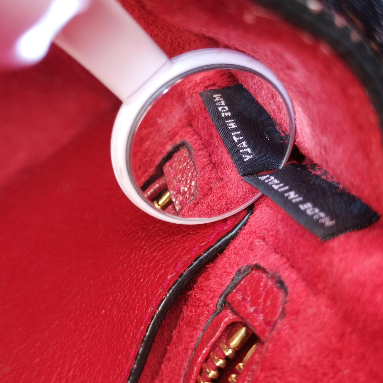 Pre-owned Miu Miu Miu Lady Red×multicolor Leather  shoulderbag | stylenewstar