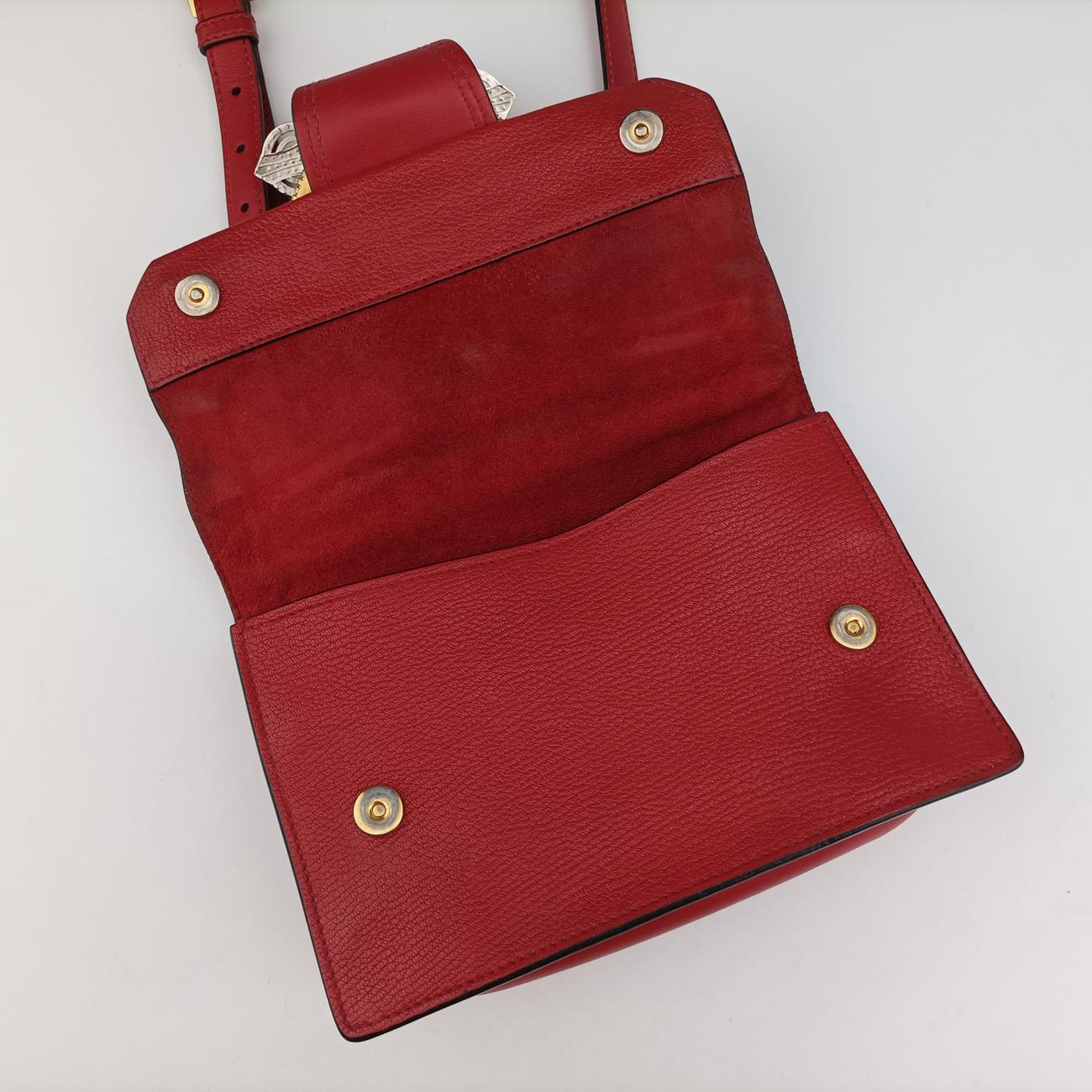 Pre-owned Miu Miu Miu Lady Red×multicolor Leather  shoulderbag | stylenewstar