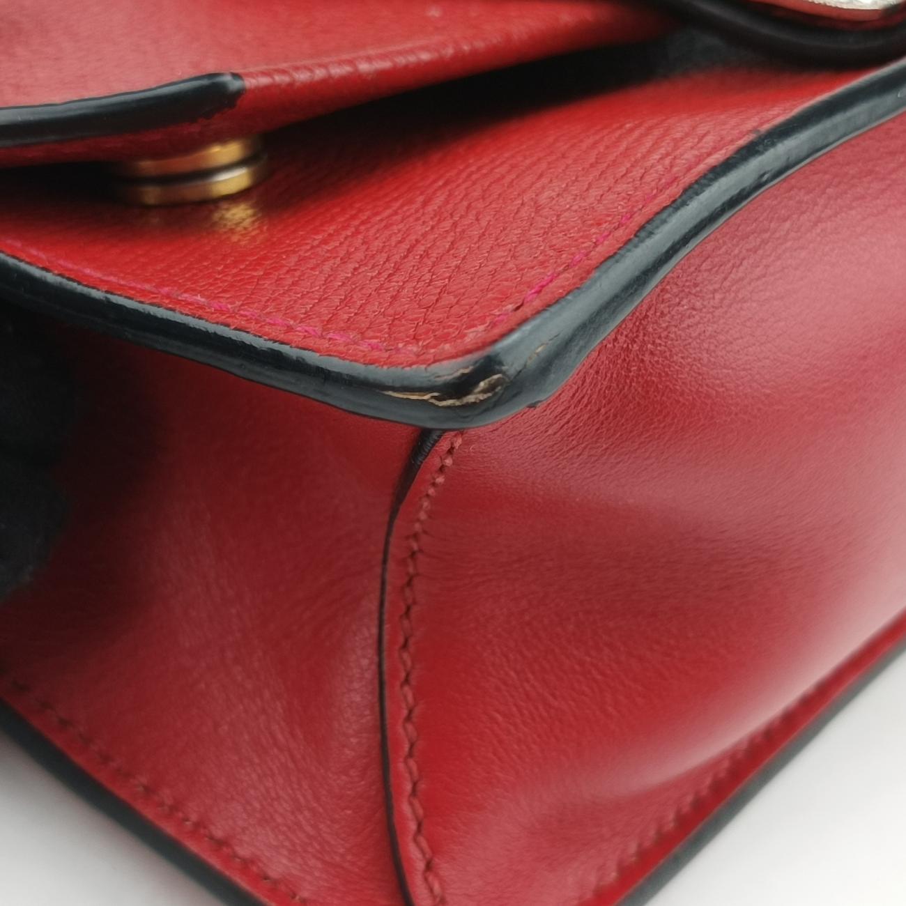 Pre-owned Miu Miu Miu Lady Red×multicolor Leather  shoulderbag | stylenewstar