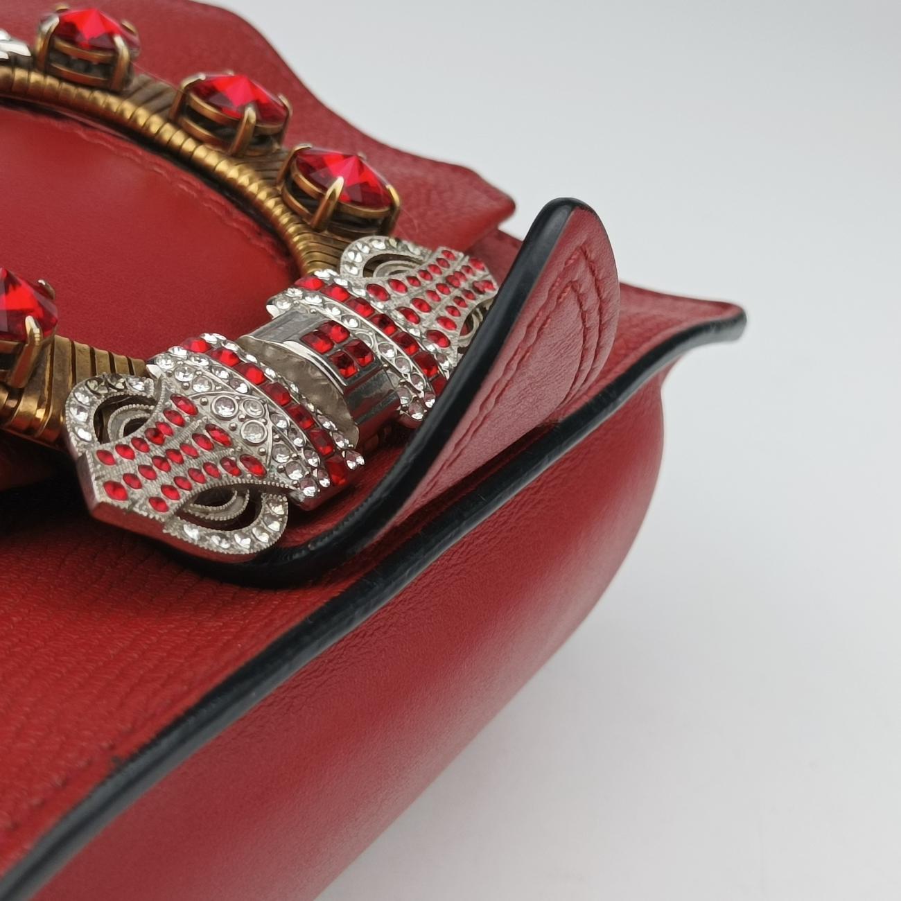 Pre-owned Miu Miu Miu Lady Red×multicolor Leather  shoulderbag | stylenewstar