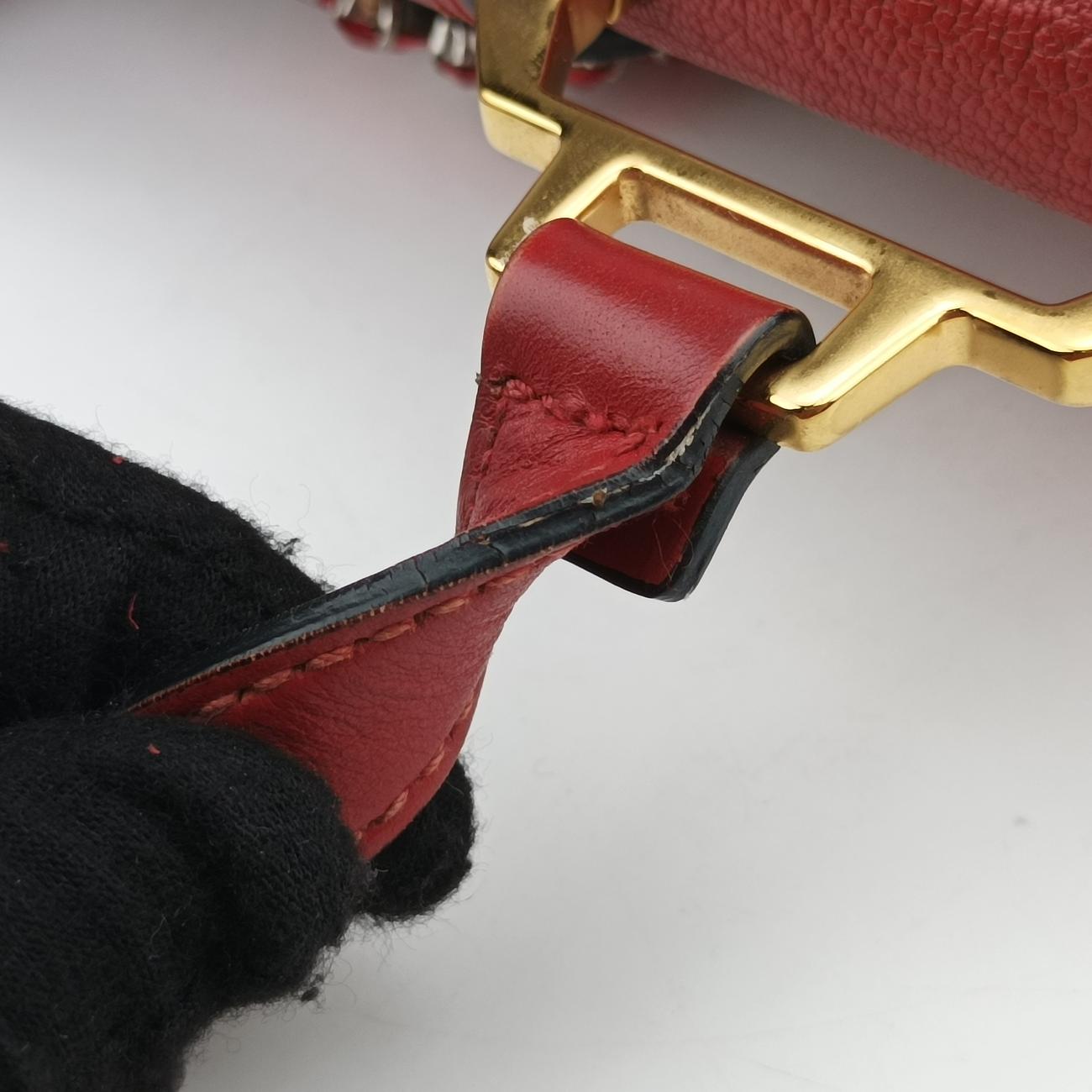 Pre-owned Miu Miu Miu Lady Red×multicolor Leather  shoulderbag | stylenewstar