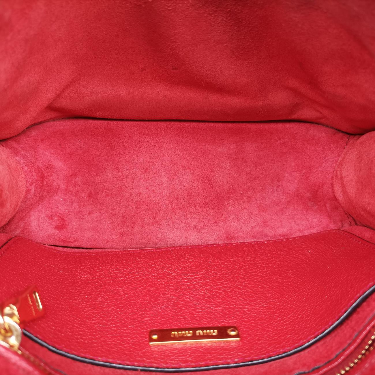 Pre-owned Miu Miu Miu Lady Red×multicolor Leather  shoulderbag | stylenewstar