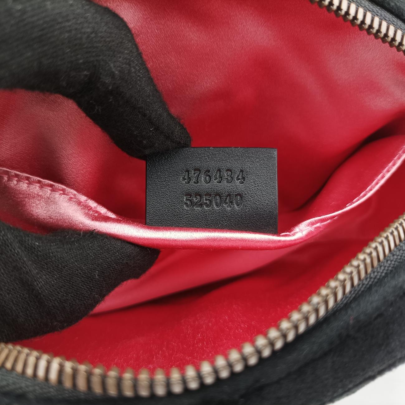 Vintage Gucci GG Marmont Black velour 476434 bum bag/waist bag | stylenewstar