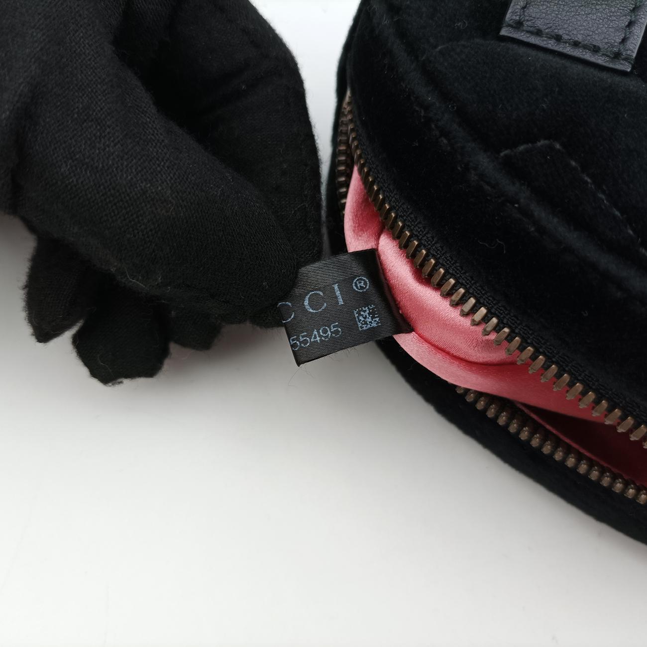 Vintage Gucci GG Marmont Black velour 476434 bum bag/waist bag | stylenewstar