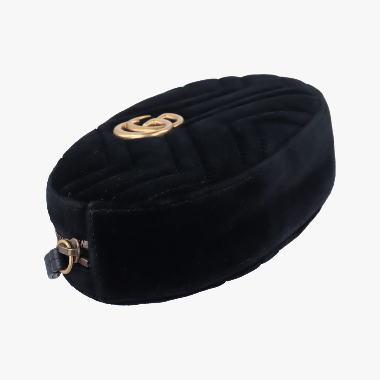 Vintage Gucci GG Marmont Black velour 476434 bum bag/waist bag | stylenewstar