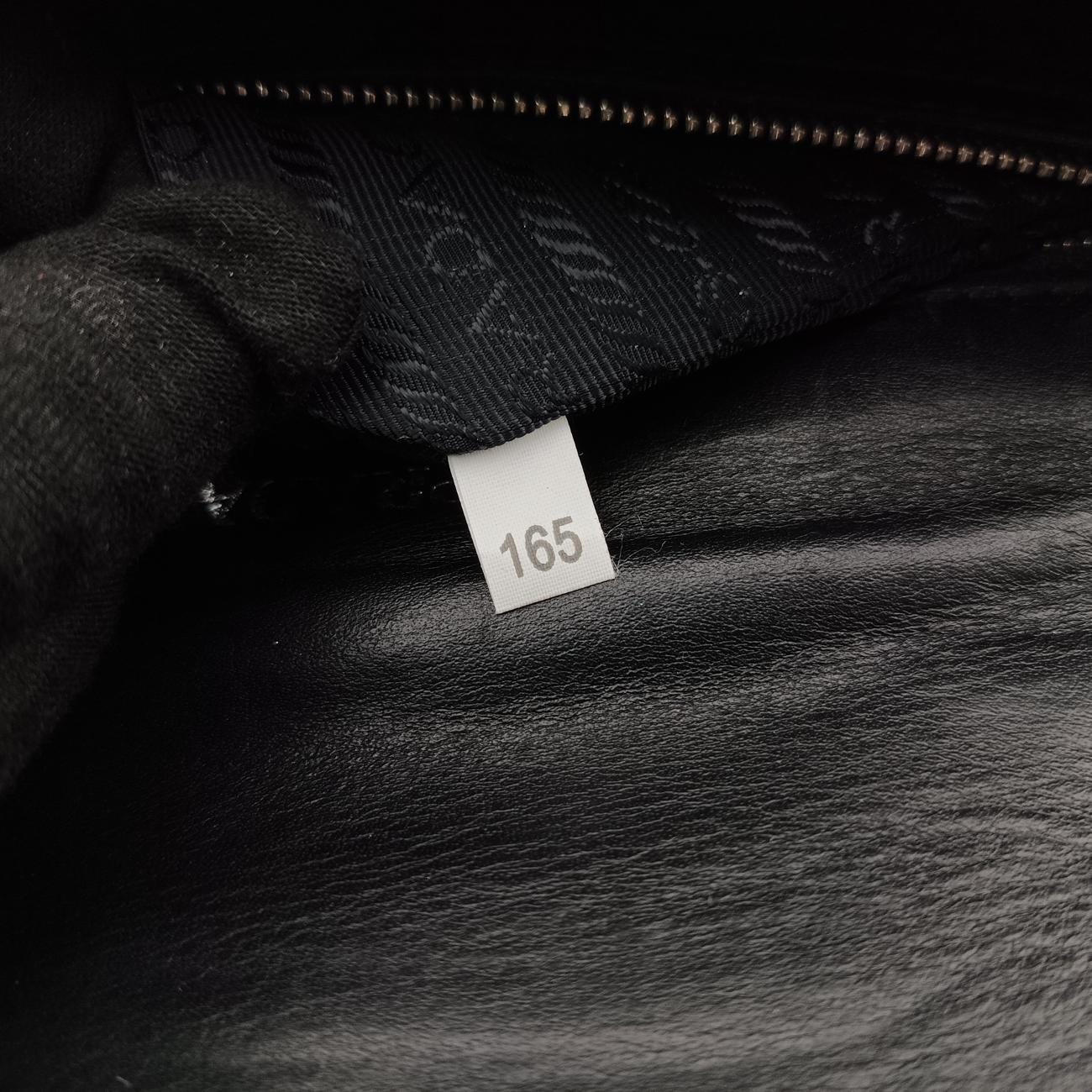 Pre-owned Prada Plex Ribbon Blue x White x Navy Leather 1BD067 shoulderbag | stylenewstar