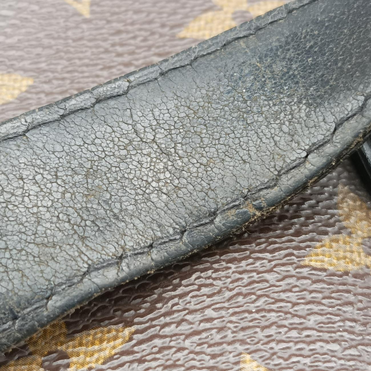 Pre-owned Louis Vuitton DAVIS Brown×Black Monogram Canvas M56708 handbag | stylenewstar