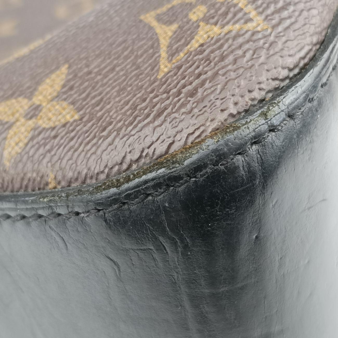 Pre-owned Louis Vuitton DAVIS Brown×Black Monogram Canvas M56708 handbag | stylenewstar