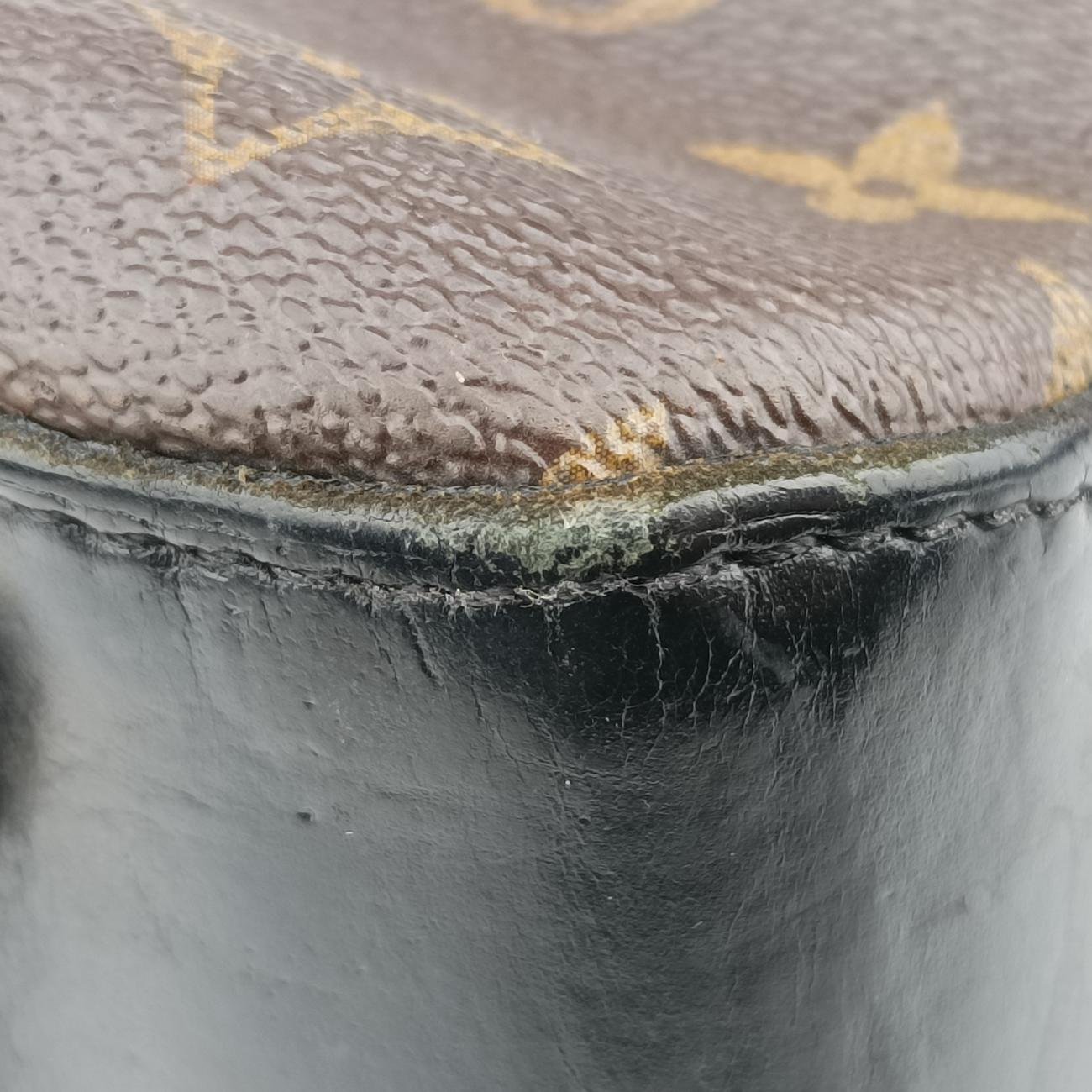 Pre-owned Louis Vuitton DAVIS Brown×Black Monogram Canvas M56708 handbag | stylenewstar