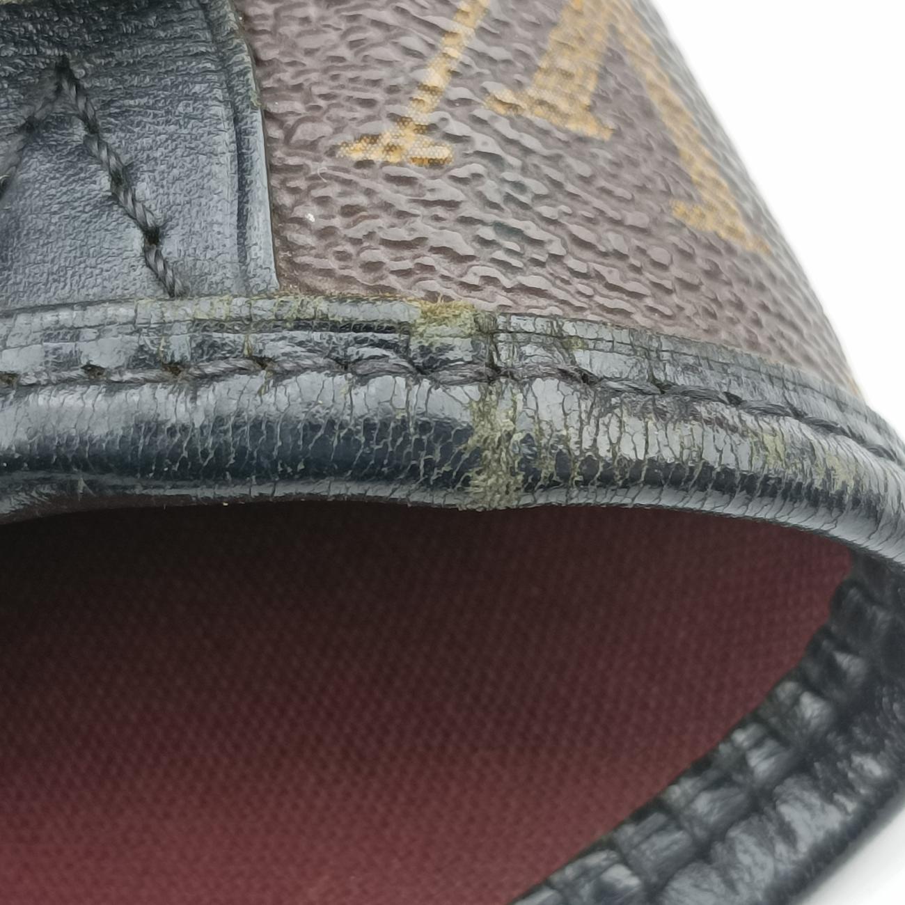 Pre-owned Louis Vuitton DAVIS Brown×Black Monogram Canvas M56708 handbag | stylenewstar