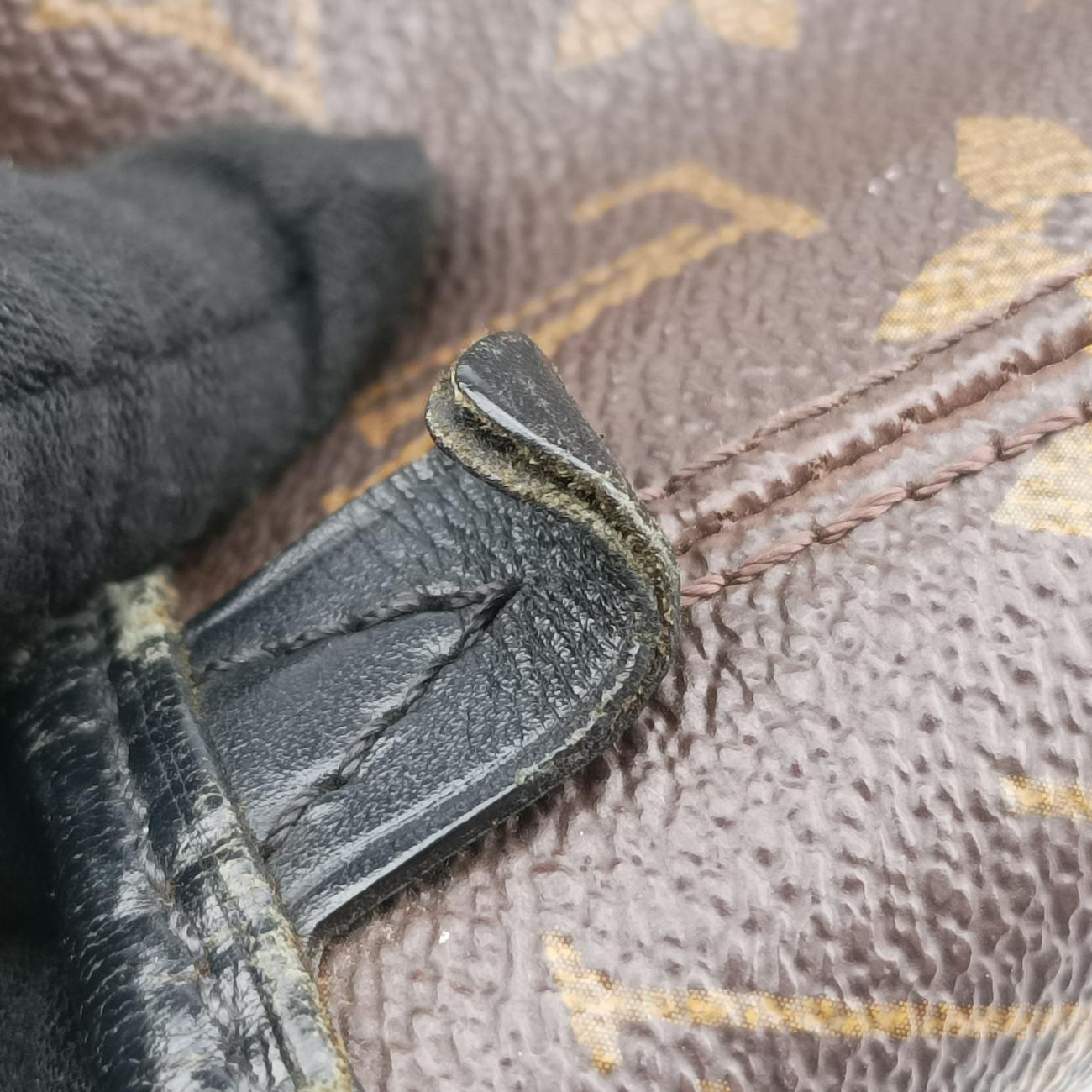 Pre-owned Louis Vuitton DAVIS Brown×Black Monogram Canvas M56708 handbag | stylenewstar