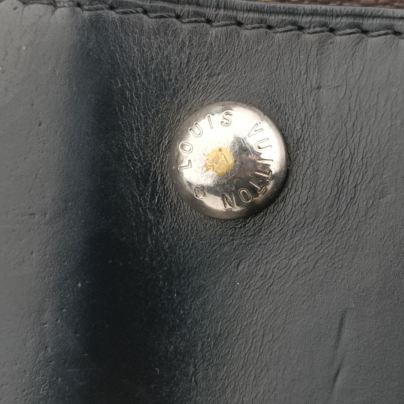 Pre-owned Louis Vuitton DAVIS Brown×Black Monogram Canvas M56708 handbag | stylenewstar