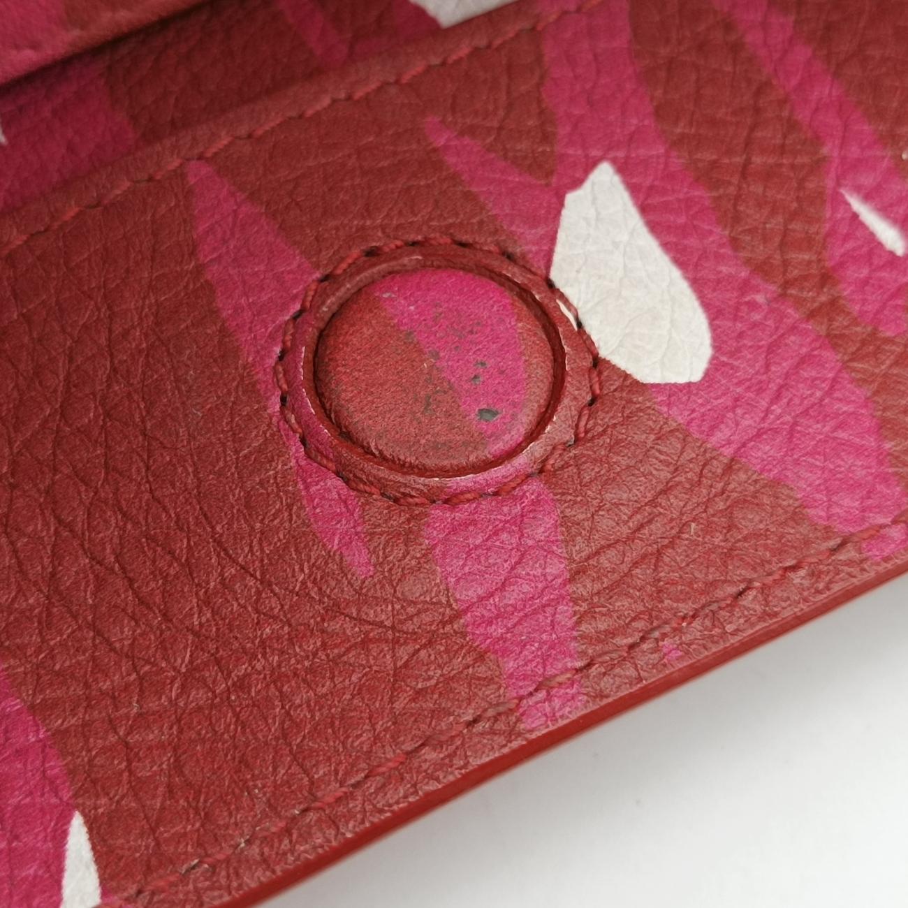 Pre-owned Balenciaga Paper mini Red×Pink×white Leather  shoulderbag | stylenewstar