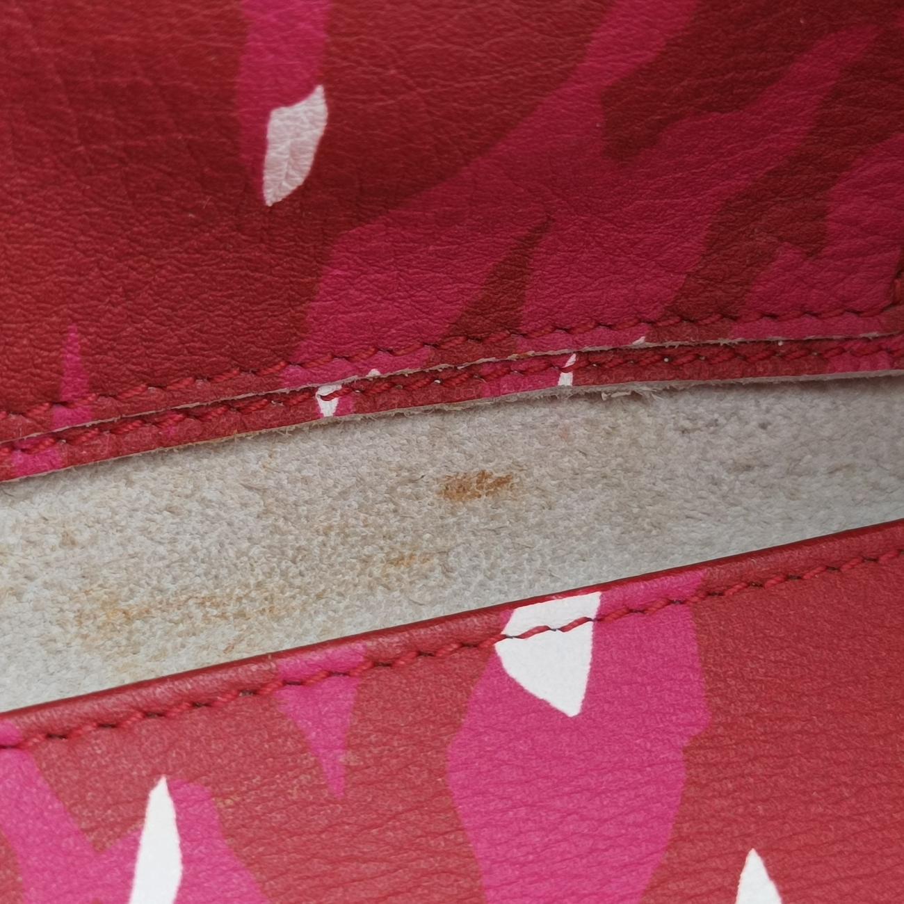 Pre-owned Balenciaga Paper mini Red×Pink×white Leather  shoulderbag | stylenewstar